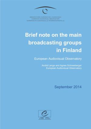 Brief Note on the Main Broadcasting Groups in Finland