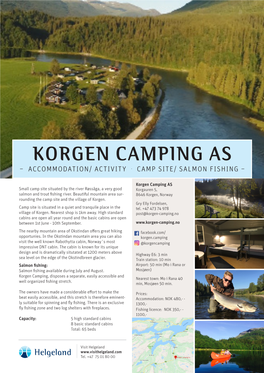 Korgen Camping As – Accommodation/ Activity