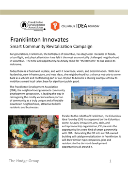 Franklinton Innovates Smart Community Revitalization Campaign