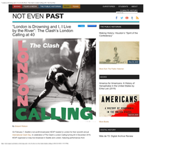 The Clash's London Calling at 40