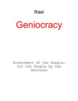 Government of the People, for the People by the Geniuses