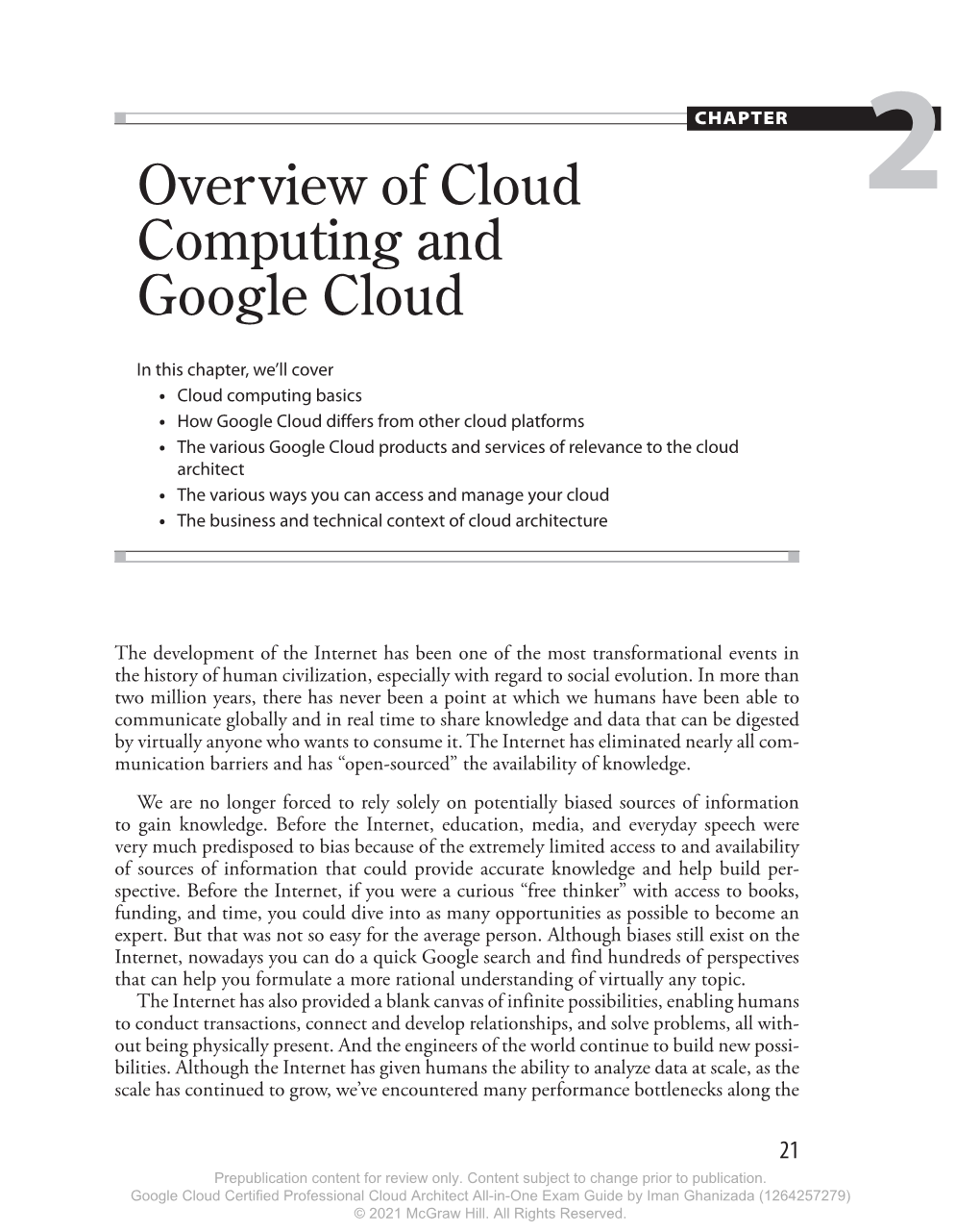 Overview of Cloud Computing and Google Cloud