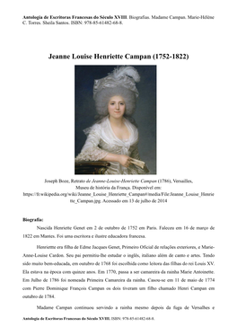 Jeanne Louise Henriette Campan (1752-1822)