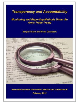 Monitoring and Reporting Methods Under an Arms Trade Treaty