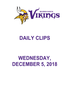 Daily Clips Wednesday, December 5, 2018