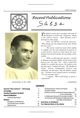 June 2003, and Remember Him in Fondness the Whole Material Side of the Ashram, the Ashram Would and Be Grateful for All That He Has Done for Them and for Us