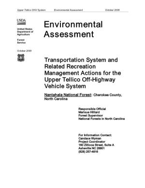 Upper Tellico OHV Trail System Environmental Assessment