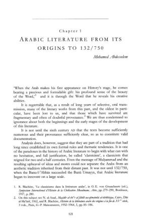Arabic Literature From