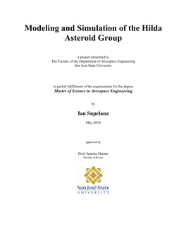 Modeling and Simulation of the Hilda Asteroid Group [Pdf]