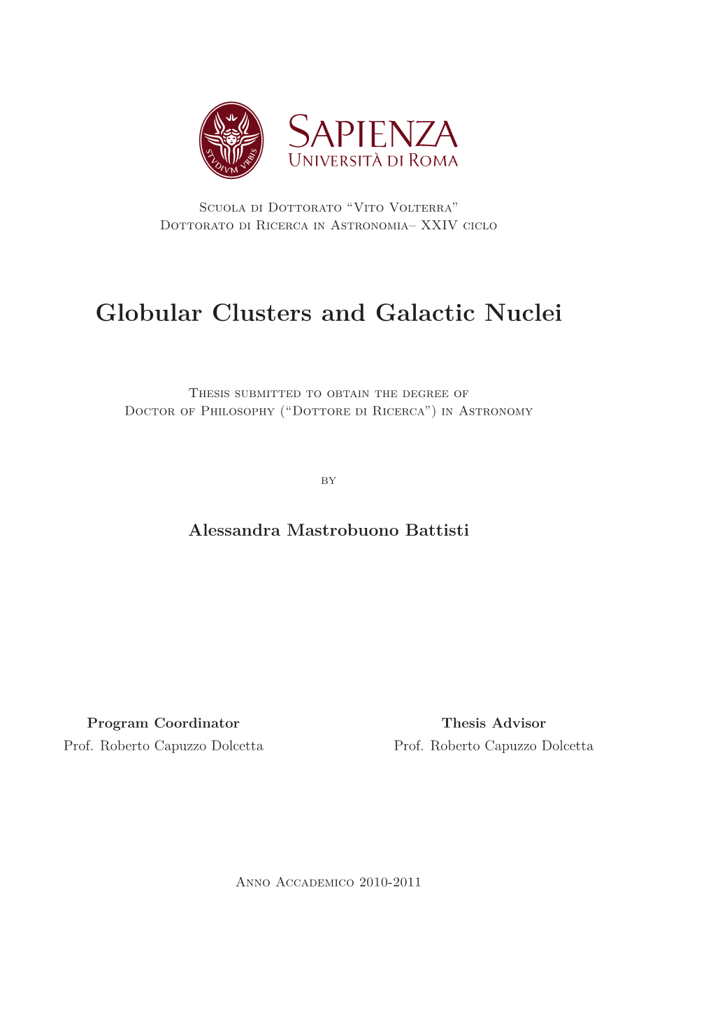 Globular Clusters and Galactic Nuclei