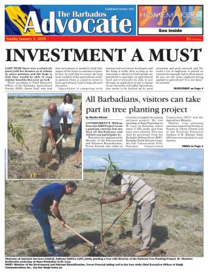 Barbadians, Visitors Can Take Part in Tree Planting Project by Marsha Gittens Everyone to Support the Ongoing Commission (NCC) and the National Project