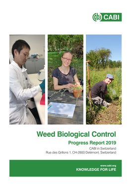 Weed Biological Control Progress Report 2019 CABI in Switzerland Rue Des Grillons 1, CH-2800 Delémont, Switzerland