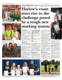 Harlow's Exam Stars Rise to the Challenge Posed by a Tough New