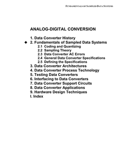 Chapter 2 Fundamentals of Sampled Data Systems
