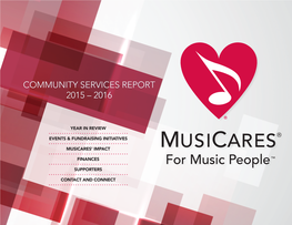 Community Services Report 2015 – 2016
