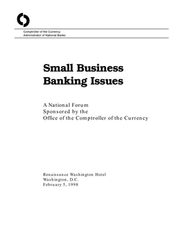 Small Business Banking Issues