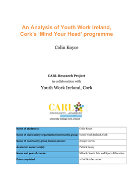 Colin Koyce CARL Research Report 2020