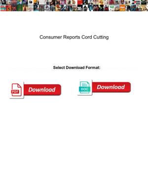 Consumer Reports Cord Cutting
