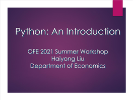 Python Workshop Materials (PDF)