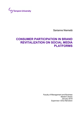 Consumer Participation in Brand Revitalization on Social Media Platforms