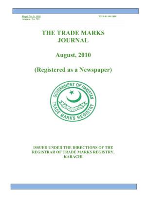 THE TRADE MARKS JOURNAL August, 2010