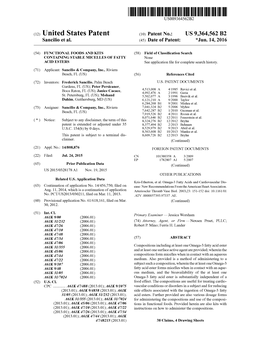 (12) United States Patent (10) Patent No.: US 9,364,562 B2 Sancilio Et Al