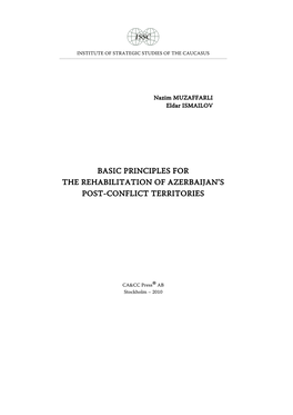Basic Principles for the Rehabilitation of Azerbaijan's Post-Conflict Territories