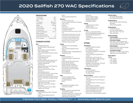 2020 Sailfish 270 WAC Specifications