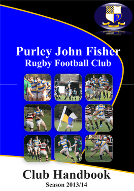 Purley John Fisher Club Handbook