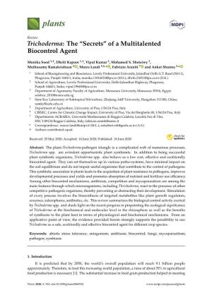 Trichoderma: the “Secrets” of a Multitalented Biocontrol Agent