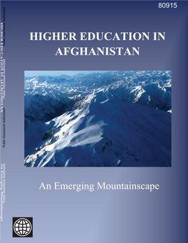Higher Education in Afghanistan
