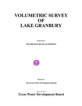 Volumetric Survey of Lake Granbury