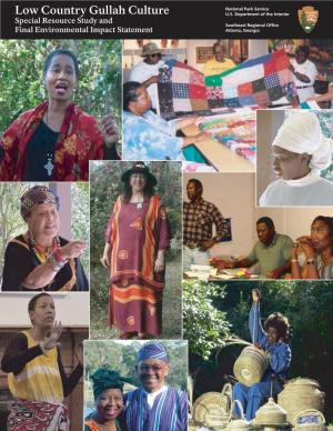 Low Country Gullah Culture Special Resource Study and Final Environmental Impact Statement