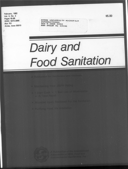 Dairy and Food Sanitation 1982-02