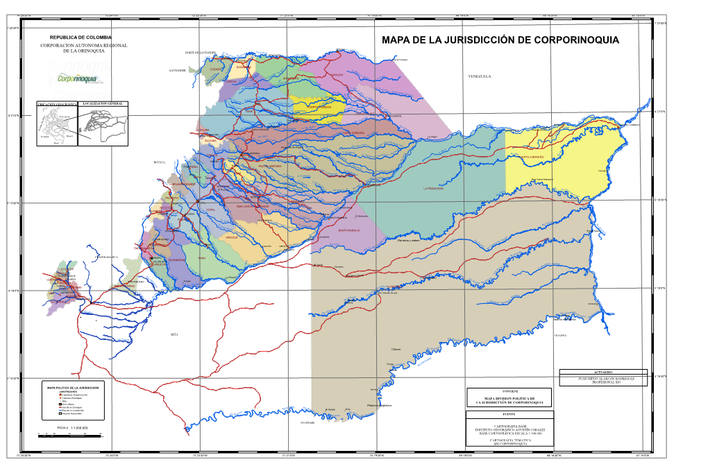 Mapa De La Jurisdicción De Corporinoquia