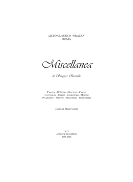 Miscellanea 2005 – 2006