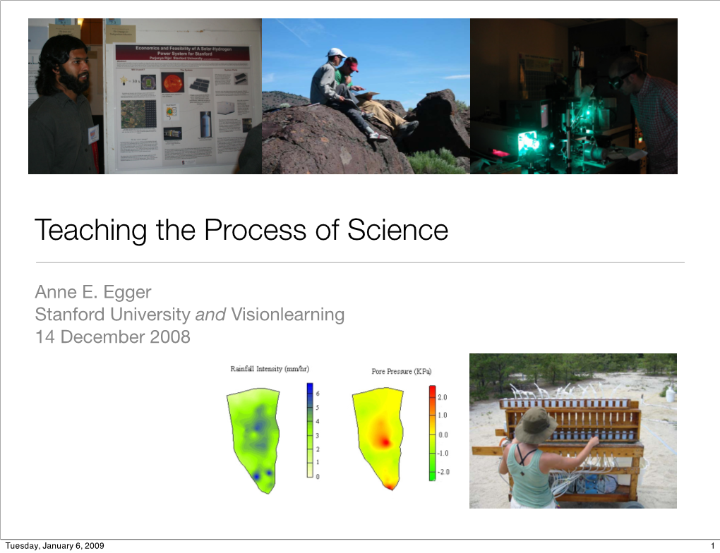 Teaching the Process of Science