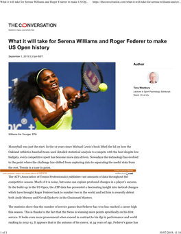 What It Will Take for Serena Williams and Roger Federer to Make US Op