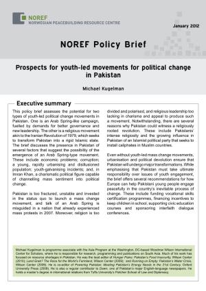 Prospects for Youth-Led Movements for Political Change in Pakistan