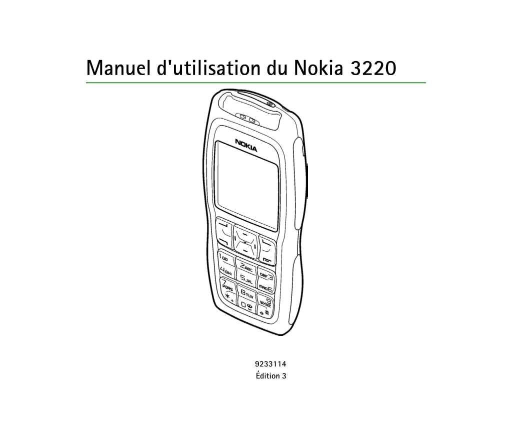 Nokia 3220 User Guide in French