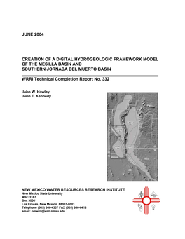 June 2004 Creation of a Digital Hydrogeologic Framework