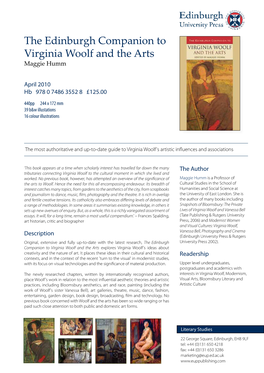 The Edinburgh Companion to Virginia Woolf and the Arts Maggie Humm