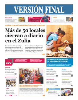 Más De 50 Locales Cierran a Diario En El Zulia