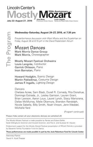 Mozart Dances R Mark Morris Dance Group