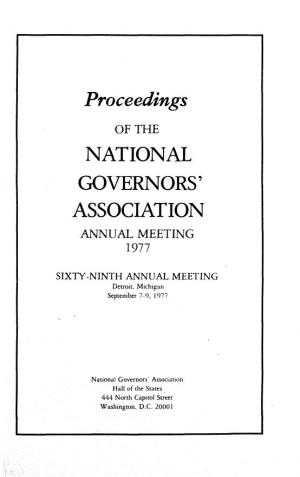 National Governors' Association Annual Meeting 1977