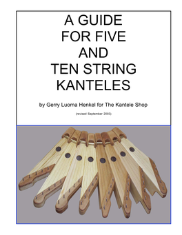 Instructions for Playing 5 and 10 String Kantele (Pdf)