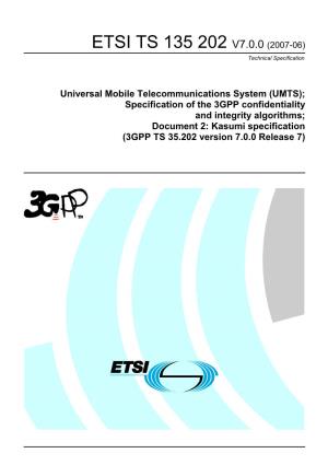 TS 135 202 V7.0.0 (2007-06) Technical Specification
