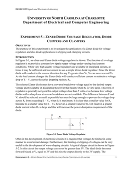 Zener Diode Voltage Regulator, Diode Clippers