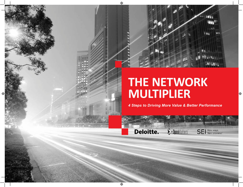 THE NETWORK MULTIPLIER 4 Steps to Driving More Value & Better Performance