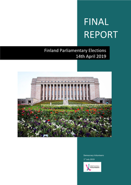 Finland Parliamentary Elections Final Report 14Th April 2019